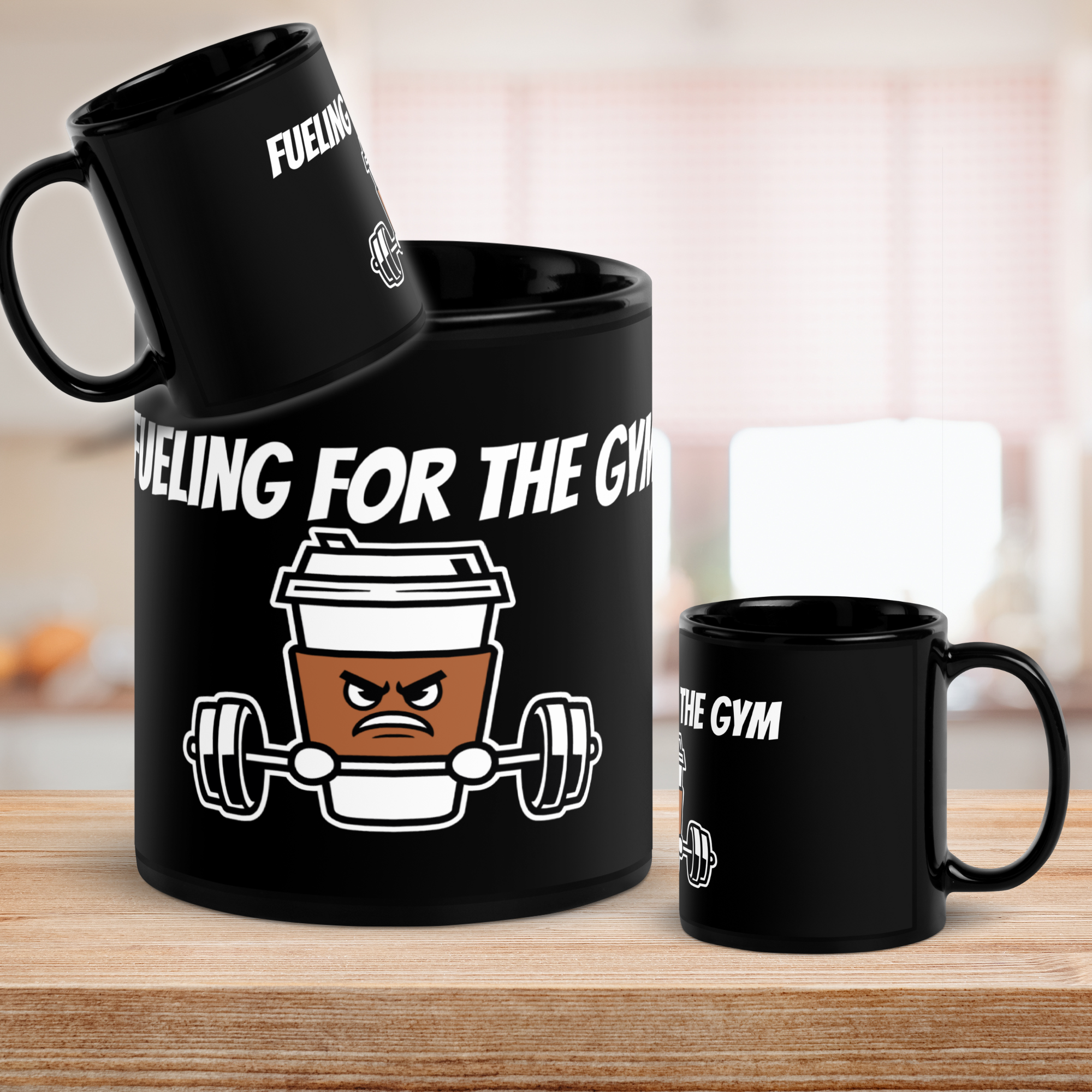 Gym Coffee Mug - "Fueling for the Gym" - Funny Fitness Gift - Weightlifting & Bodybuilding Coffee Cup - Gym Motivation - 11oz - Laugh Happens